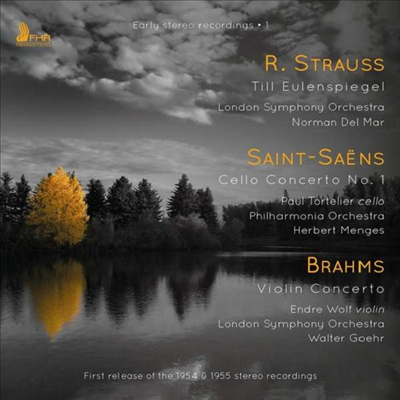 생상스: 첼로 협주곡 1번 &amp; 브람스: 바이올린 협주곡 1번 (Saint-Saens: Cello Concerto No.1 &amp; Brahms: Violin Concerto)(CD) - Paul Tortelier