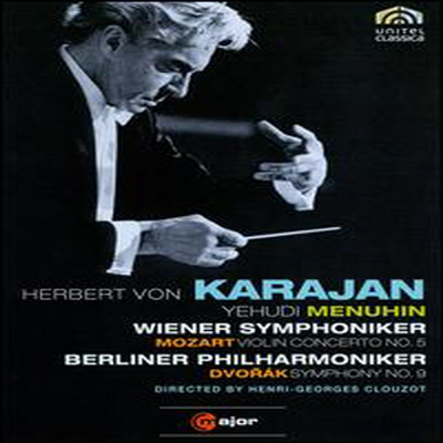 모차르트: 바이올린 협주곡 5번, 드보르작: 교향곡 9번 '신세계'(Mozart: Violin Concerto No.5, Dvorak: Symphony No.9 'New World') (DVD)(2010) - Herbert Von Karajan