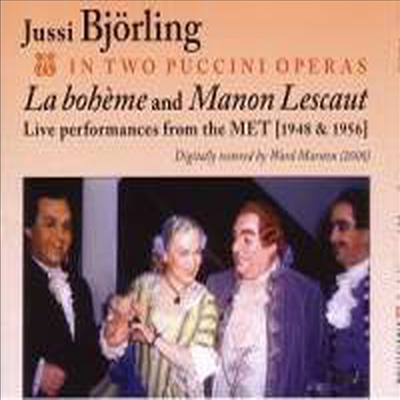 유시 비욜링의 푸치니 오페라 두편 - &#39;마농 레스코&#39; &amp; &#39;라 보엠&#39; (Jussi Bjorling - Two Puccini&#39;s Operas &#39;Manon Lescaut&#39; &amp; &#39;La Boheme&#39;) (4CD) - Jussi Bjorling