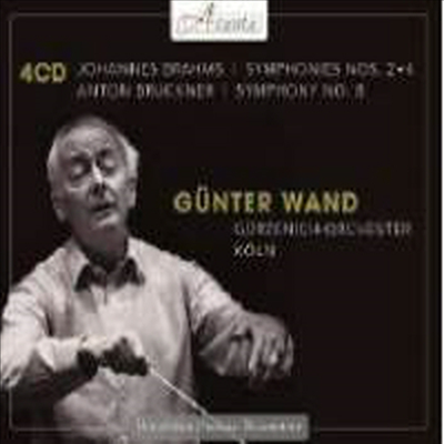 브람스: 교향곡 2, 4번 & 브루크너: 교향곡 8번 (Brahms: Symphonies Nos.2, 4 & Bruckner: Symphony No.8) (4CD) - Gunter Wand