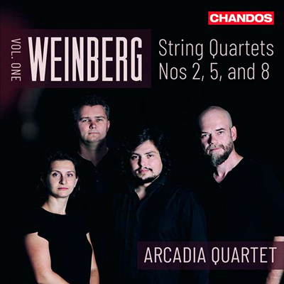 바인베르크: 현악 사중주 1집 - 2, 5 & 8번 (Weinberg: String Quartets Vol.1 - Nos.2, 5 & 8)(CD) - Arcadia Quartet
