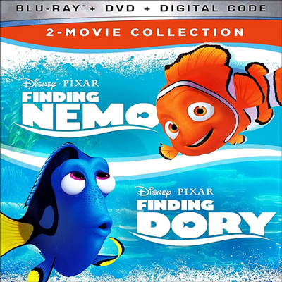Finding Nemo (2003) / Finding Dory (2016): 2-Movie Collection (니모를 찾아서 / 도리를 찾아서)(한글무자막)(Blu-ray + DVD)