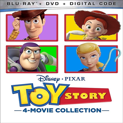 Toy Story (1995) / Toy Story 2 (1999) / Toy Story 3 (2010) / Toy Story 4 (2019): 4-Movie Collection (토이 스토리)(한글무자막)(Blu-ray + DVD)