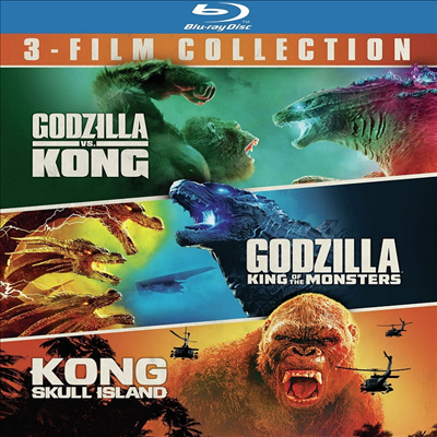 Godzilla Vs. Kong (2021) / Godzilla: King Of The Monsters (2019) / Kong: Skull Island (2017) (고질라 VS. 콩)(한글무자막)(Blu-ray)