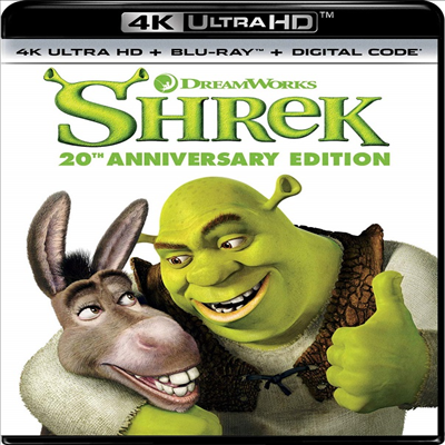 Shrek (20th Anniversary Edition) (슈렉) (2001)(한글무자막)(4K Ultra HD + Blu-ray)