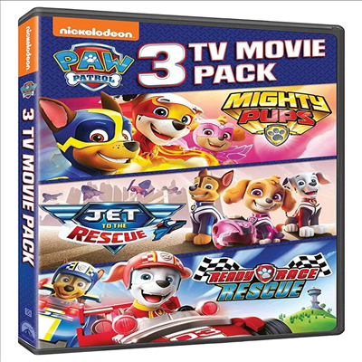 PAW Patrol - 3 TV Movie Pack: Mighty Pups / Jet To The Rescue / Ready Race Rescue (퍼피 구조대 - 3 TV 무비 팩)(지역코드1)(한글무자막)(DVD)