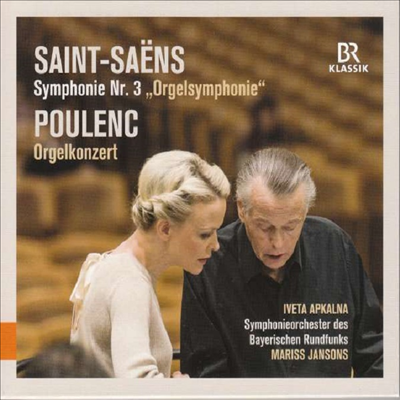 생상스: 교향곡 3번 &#39;오르간&#39; &amp; 플랑크: 오르간 협주곡 (Saint-Saens: Organ Symphony &amp; Poulenc: Organ Concerto)(CD) - Iveta Apkalna