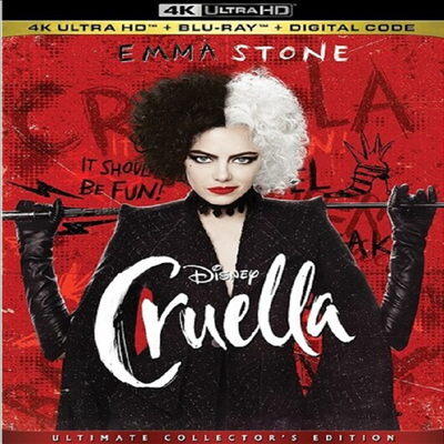 Cruella (크루엘라) (Collector&#39;s Edition)(4K Ultra HD+Blu-ray)(한글무자막)