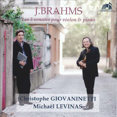 브람스: 바이올린 소나타 1, 2 &amp; 3번 (Brahms: Violin Sonatas Nos.1, 2 &amp; (CD) - Christophe Giovaninetti