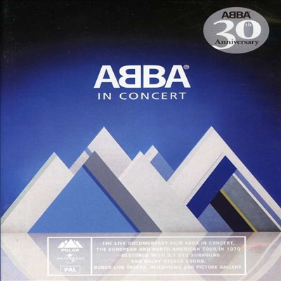 Abba - Abba In Concert: European & North American Tour 1979 (PAL방식)(DVD)