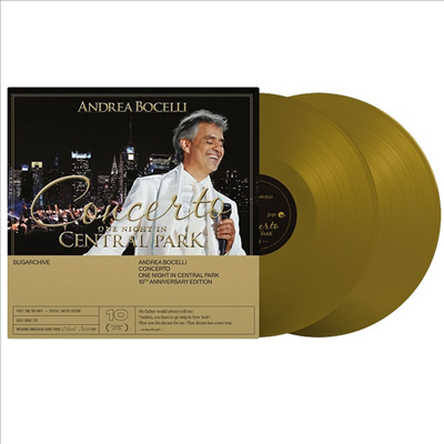 콘체르토 - 센트럴파크 공연실황, 10주년 기념 (Concerto - One Night in Central Park - 10th Anniversary) (180g)(2LP)(Gold Edition) - Andrea Bocelli