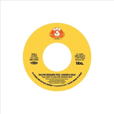 DJ Spinna - DJ Spinna &amp; Kai Alce Present: Foundations - Classic House 45 Series Part 5: Ralphi Rosario Ft Xaviera Gold - You Used To Hold Me (7 inch Single LP)