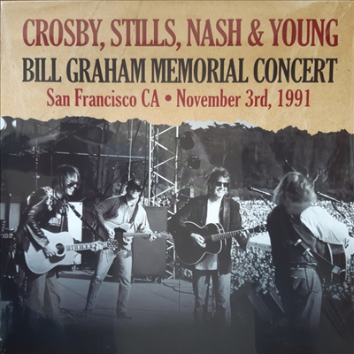 Crosby, Stills Nash &amp; Young - Bill Graham Memorial Concert - San Francisco CA - November 3rd, 1991 (Vinyl LP)