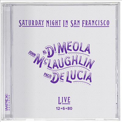 Al Di Meola/John Mclaughlin/Paco De Lucia - Saturday Night In San Francisco (CD)