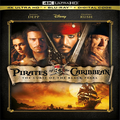Pirates Of The Caribbean: The Curse Of The Black Pearl (캐리비안의 해적 - 블랙 펄의 저주) (2003)(한글무자막)(4K Ultra HD + Blu-ray)