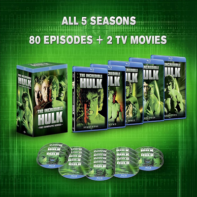 The Incredible Hulk: The Complete Series (두 얼굴의 사나이 - 시리즈) (1977)(한글무자막)(Blu-ray)(Blu-Ray-R)