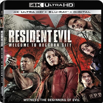 Resident Evil: Welcome To Raccoon City (레지던트 이블: 라쿤시티) (4K Ultra HD+Blu-ray)(한글무자막)