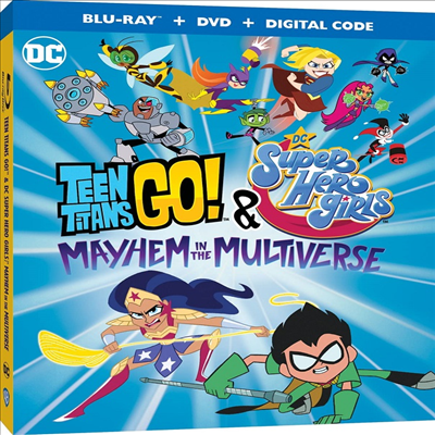 Teen Titans Go! & DC Super Hero Girls: Mayhem In The Multiverse (틴 타이탄 고! & DC 슈퍼 히어로 걸스) (2022)(한글무자막)(Blu-ray + DVD)