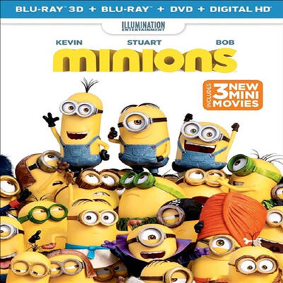 Minions (미니언즈) (한글무자막)(Blu-ray 3D+Blu-ray+DVD)