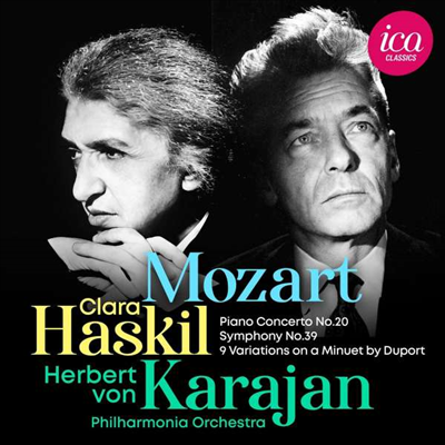 모차르트: 피아노 협주곡 20번 & 교향곡 39번 (Mozart: Piano Concertos Nos.20 & Symphony No.39)(CD) - Clara Haskil