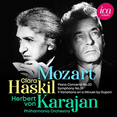 모차르트: 피아노 협주곡 20번 &amp; 교향곡 39번 (Mozart: Piano Concertos Nos.20 &amp; Symphony No.39)(CD) - Clara Haskil