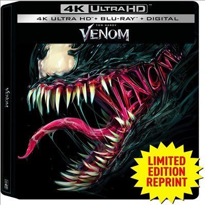 Venom (베놈) (Steelbook)(4K Ultra HD+Blu-ray)(한글무자막)