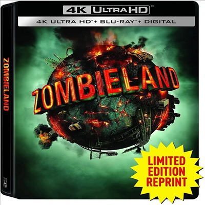 Zombieland (좀비랜드) (2009)(Steelbook)(한글자막)(4K Ultra HD + Blu-ray)