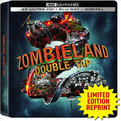 Zombieland: Double Tap (좀비랜드: 더블 탭) (2019)(Steelbook)(한글자막)(4K Ultra HD + Blu-ray)