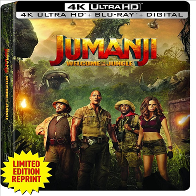 Jumanji: Welcome To The Jungle (쥬만지: 새로운 세계) (2017)(Steelbook)(한글자막)(4K Ultra HD + Blu-ray)