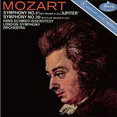 모차르트: 교향곡 41 &#39;주피터&#39; &amp; 39번 (Mozart: Symphony No.41 &#39;Jupiter&#39; &amp; No.39) (일본 타워레코드 독점 한정반)(CD) - Hans Schmidt-Isserstedt