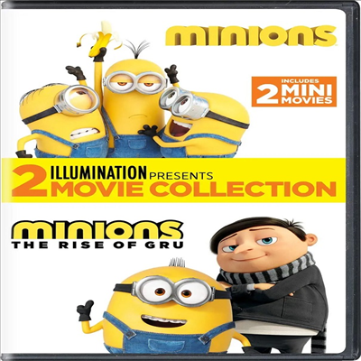 Minions (미니언즈) (2015) / Minions: The Rise Of Gru (미니언즈2) (2022)(지역코드1)(한글무자막)(DVD)