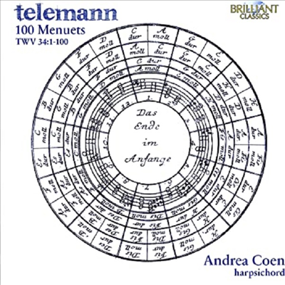 텔레만: 하프시코드를 위한 미뉴엣 (Telemann: 100 Menuets TWV 34:1-100) (2CD) - Andrea Coen