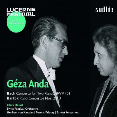 바흐: 두대의 피아노 협주곡, 바르톡: 피아노 협주곡 2, 3번 (Bach: 2 Piano Concerto BWV1061, Bartok: Piano Concerto No.2 & 3)(CD) - Geza Anda