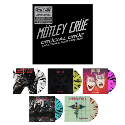 Motley Crue - Crucial Crue - The Studio Albums 1981-1989 (180g 5LP Colored LP Box Set)