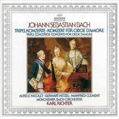바흐: 삼중 협주곡, 오보에 다모레 협주곡 (Bach: Triple Concerto, Concerto for Oboe d'amore) (일본 타워레코드 독점 한정반)(CD) - Karl Richter