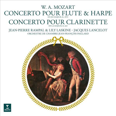 모차르트: 클라리넷 협주곡 &amp; 플루트와 하프를 위한 협주곡 (Mozart: Clarinet Concerto &amp; Flute and Harp Concerto) (180g)(LP) - Jean-Pierre Rampal