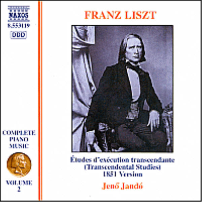 리스트 : 12개의 초절기교 연습곡 (Liszt : Complete Piano Music, Vol.2 - 12 Etudes d'execution transcendante)(CD) - Jeno Jando