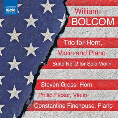 볼컴: 무반주 바이올린을 위한 모음곡 2번 & 호른, 바이올린과 피아노를 위한 삼중주 (Bolcom: Suite No.2 for Solo Violin & Trio for Horn, Violin and Piano)(CD) - Philip Ficsor
