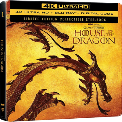 House Of The Dragon: The Complete First Season (하우스 오브 드래곤: 더 컴플리트 시즌) (2022)(Steelbook)(한글무자막)(4K Ultra HD + Blu-ray)