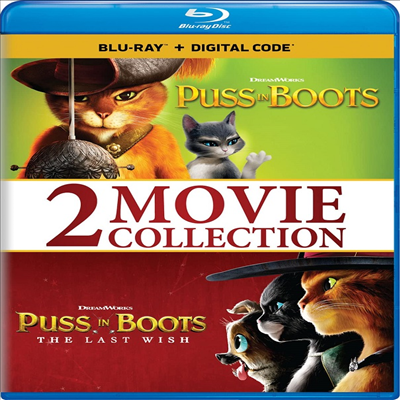 Puss In Boots (2011) / Puss In Boots: The Last Wish (2022) (장화신은 고양이 / 장화신은 고양이: 끝내주는 모험)(한글무자막)(Blu-ray + DVD)
