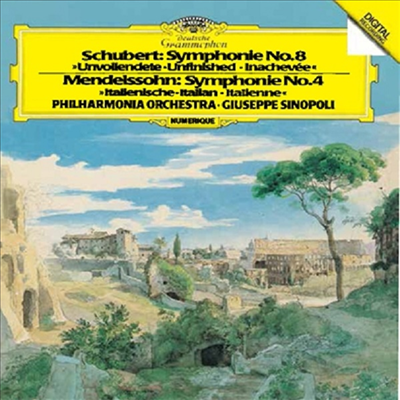 슈베르트: 교향곡 8번 '미완성', 멘델스존: 교향곡 4번 '이탈리아' (Schubert: Symphony No.8, Mendelssohn: Symphony No.4) (일본 타워레코드 독점 한정반)(CD) - Giuseppe Sinopoli