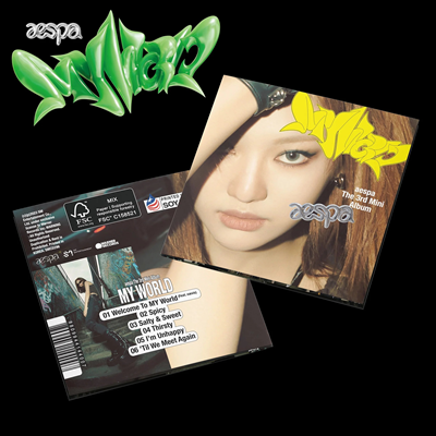 에스파 (aespa) - My World - The 3nd Mini Album (Poster Ver.)(NINGNING 커버)(미국반 독점 영어 가사집)(미국빌보드집계반영)(CD)