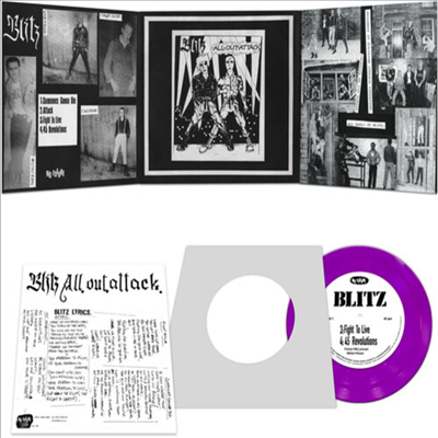 Blitz - All Out Attack (Purple 7 inch Single Vinyl)