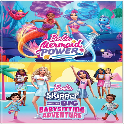Barbie: Mermaid Power (2022) / Barbie: Skipper and the Big Babysitting Adventure (2023) (바비 머메이드 파워)(지역코드1)(한글무자막)(DVD)
