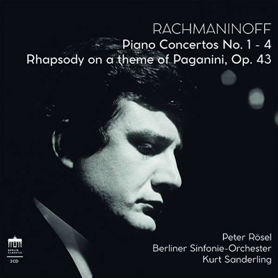 라흐마니노프: 피아노 협주곡 1 - 4번 (Rachmaninov: Piano Concertos Nos.1 - 4) (Digipack)(3CD) - Peter Rosel
