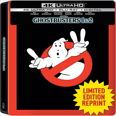 Ghostbusters (1984) / Ghostbusters II (1989) (고스트 버스터즈 / 고스트 버스터즈 2)(Steelbook)(한글무자막)(4K Ultra HD + Blu-ray)