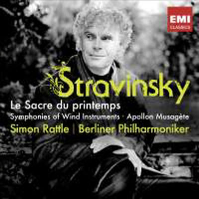 스트라빈스키: 봄의 제전 &amp; 목관 교향곡 (Stravinsky: The Rite Of Spring &amp; Symphonies Of Wind Instruments)(CD) - Simon Rattle