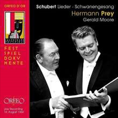 헤르만 프라이 &amp; 제럴드 무어 - 슈베르트: 가곡집 (Hermann Prey &amp; Gerald Moore - Schubert: Lieder)(CD) - Hermann Prey