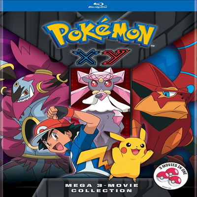 Pokemon XY: Mega 3-Movie Collection (포켓몬 XY: 메가 3 무비 컬렉션)(한글무자막)(Blu-ray)