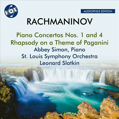 라흐마니노프: 피아노 협주곡 1, 4번 &amp; 파가니니 주제에 의한 변주곡 (Rachmaninov: Piano Concertos Nos. 1, 4 &amp; Rhapsody on a Theme of Paganini)(CD) - Leonard Slatkin